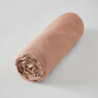 Soline - Drap Housse - Lin Lavé - Vieux Rose