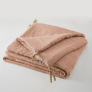 Bout De Lit - Lin Lavé - Soline - Vieux Rose