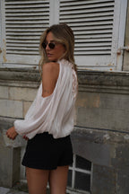 Octavia Cut-Out Blouse - Cream