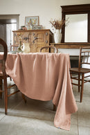 Nappe Rectangle - Lin Lavé - Soline - Vieux Rose