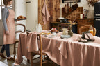 Rectangular Tablecloth - Washed Linen - Soline - Old Rose