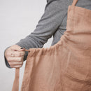 Adjustable Apron - Washed Linen - Soline - Old Rose