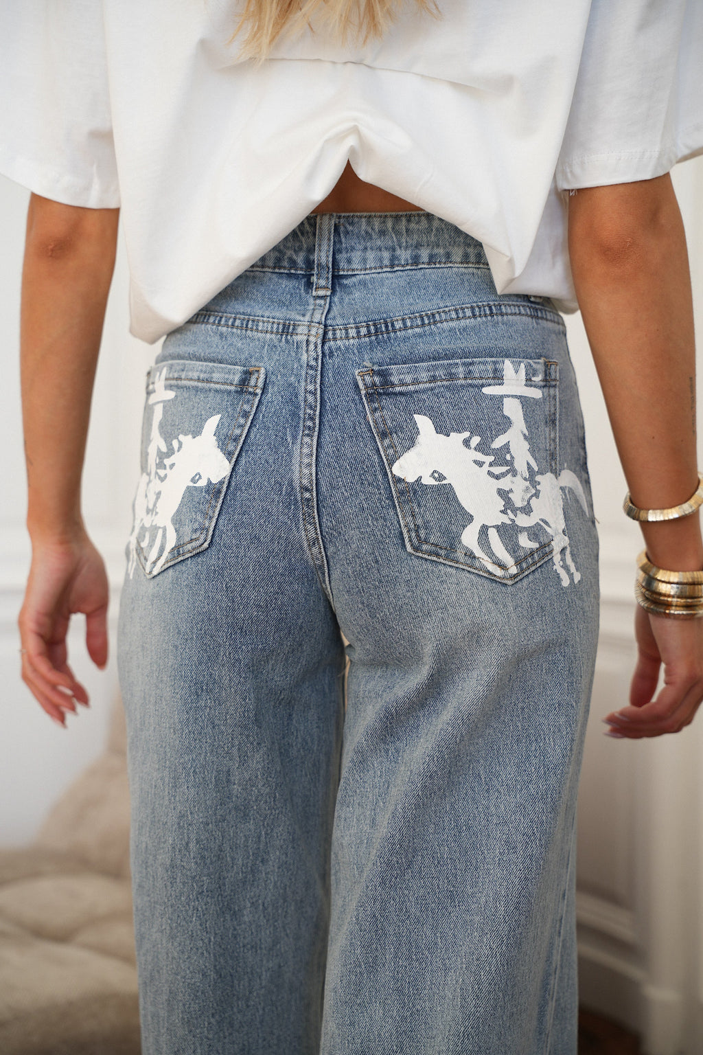 Meryl Bleu - Printed Jeans