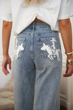 Meryl Bleu - Printed Jeans