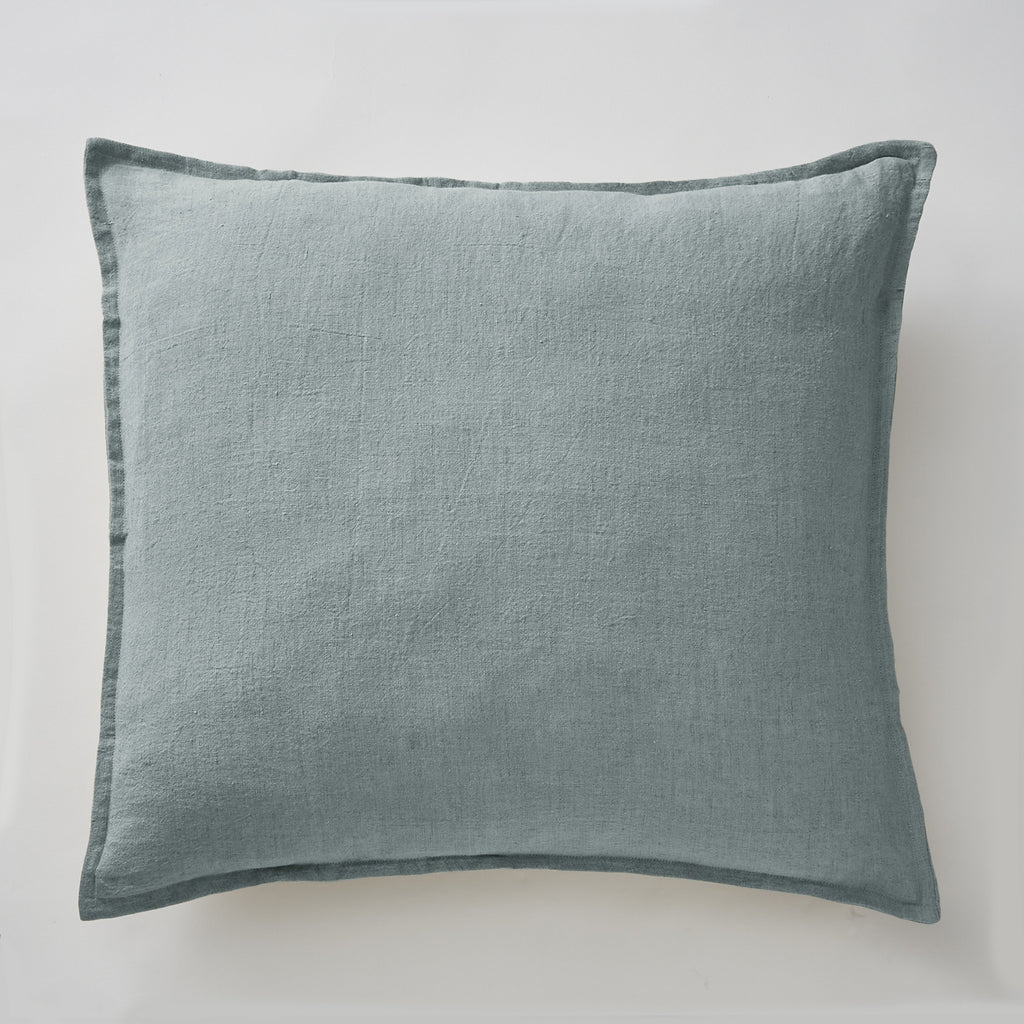 Funda de almohada - Lino Lavado - Soline - Azur