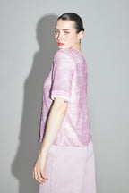 The Poppy Blouse With Pink Sequins