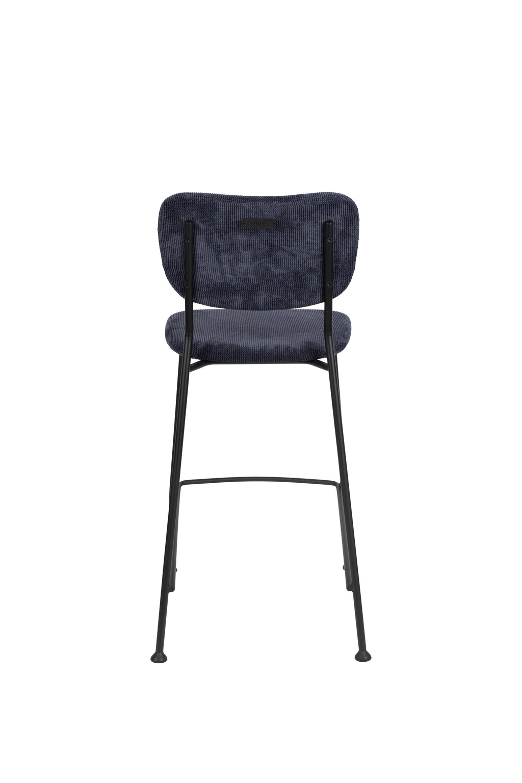 Benson 64,5 Cm - Tabouret De Bar & De Comptoir - Tissu - Bleu Foncé