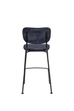 Benson 64,5 Cm - Tabouret De Bar & De Comptoir - Tissu - Bleu Foncé