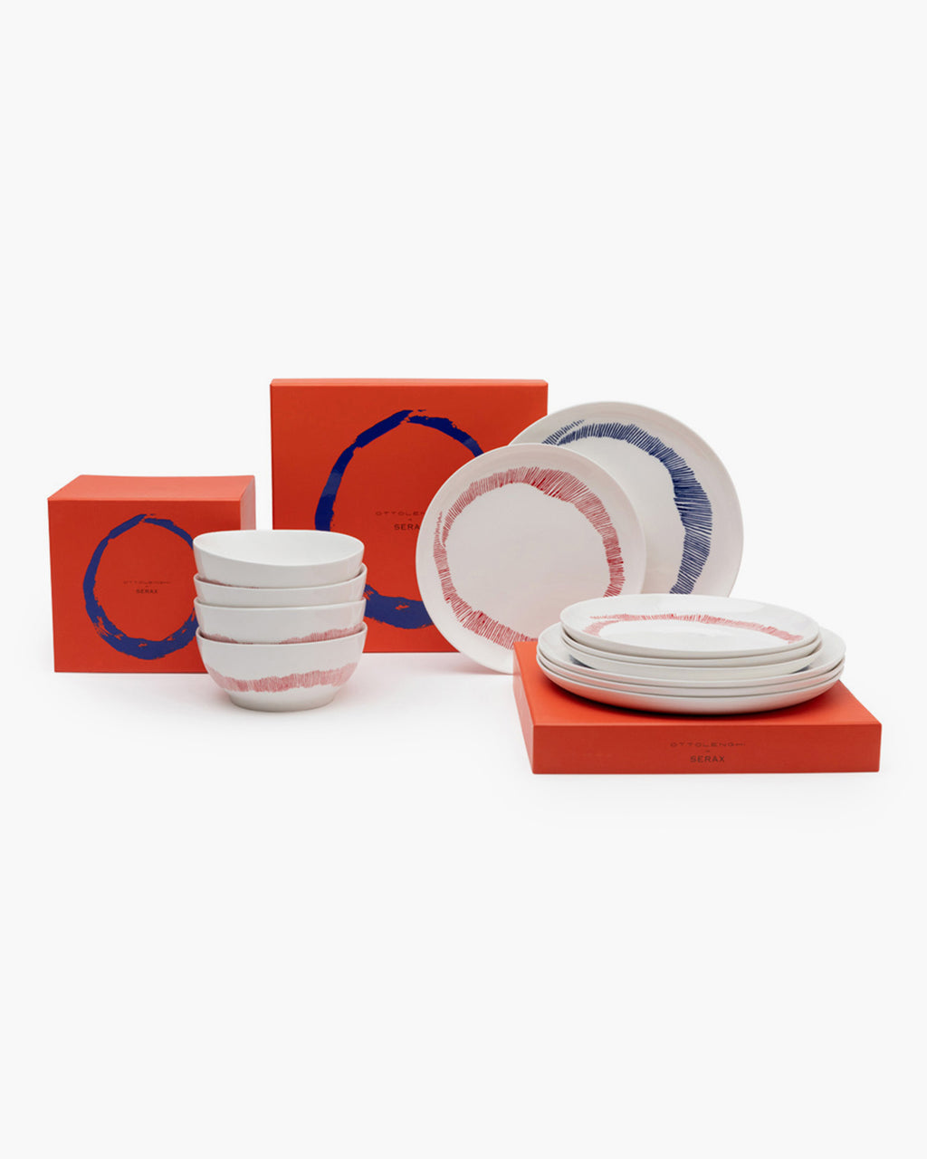Feast - Coffret De Démarrage 12 Pièces - Grès - Blanc Stripes