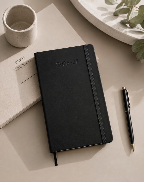 18-Month Classic Diary Pocket 9X14 - Weekly Notebook - Black