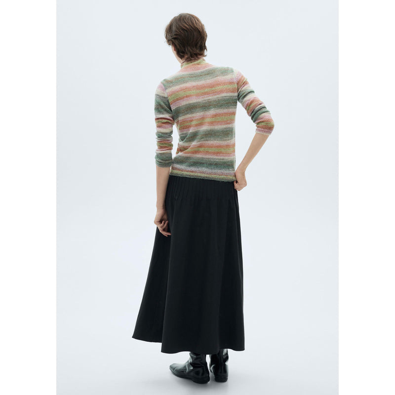 Pull-Over Rayé Col Roulé - Pink