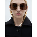 Abrigo midi de lana con botones - Negro