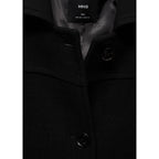 Abrigo Midi de Lana con Botones - Black