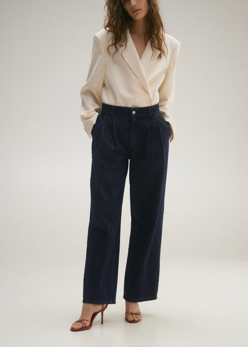 Jean Wideleg Pinces Rinse Wash