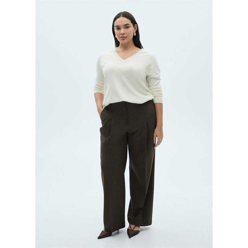 Pull-Over Maille Col En V - Ecru