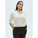 Pull-Over Maille Col En V - Ecru