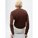 V-Neck Knitted Sweater - Chocolate