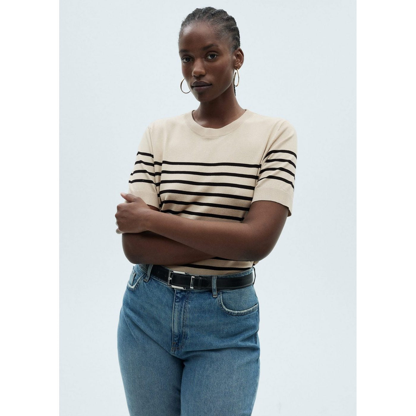 Pull-Over Maille Fine Manches Courtes
