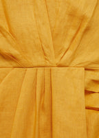 Robe Midi Plissée En Lin