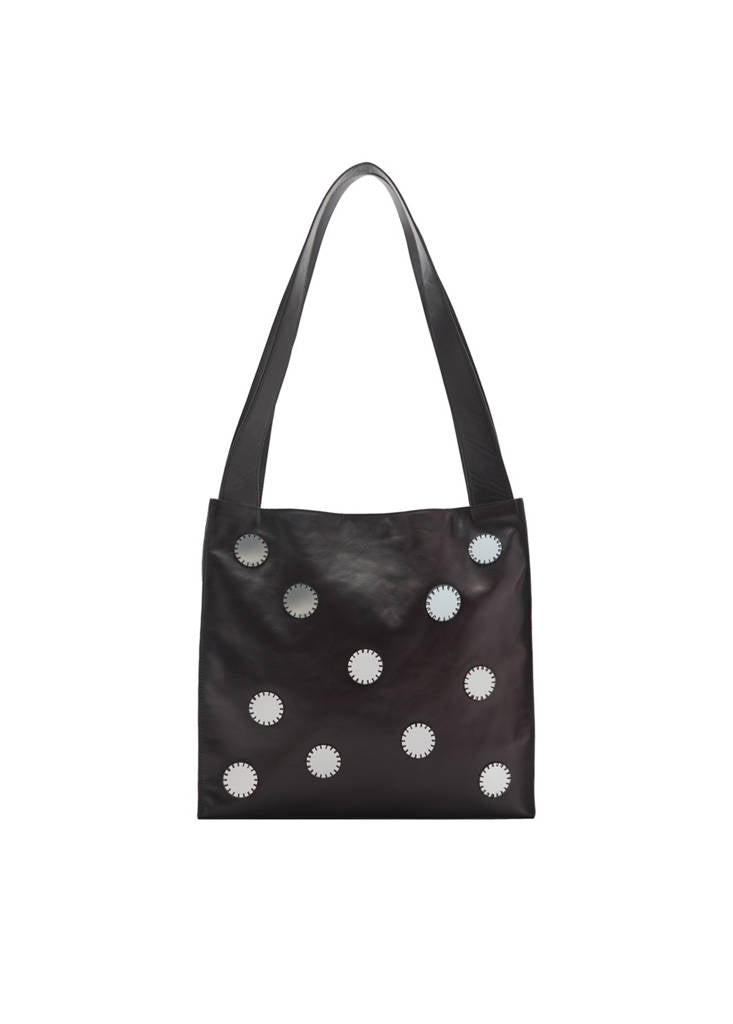 Sac En Cuir À Double Anse Et Miroirs