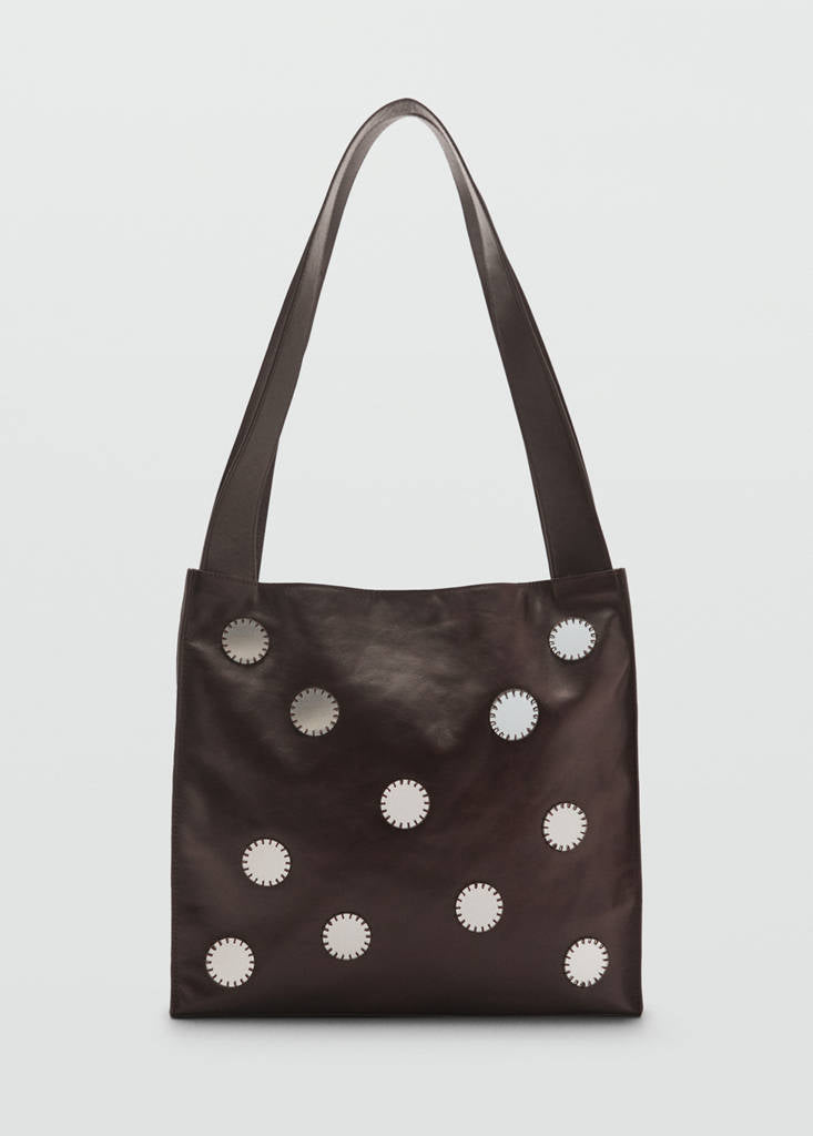 Sac En Cuir À Double Anse Et Miroirs
