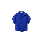 Camisa Satinada Manga Corta