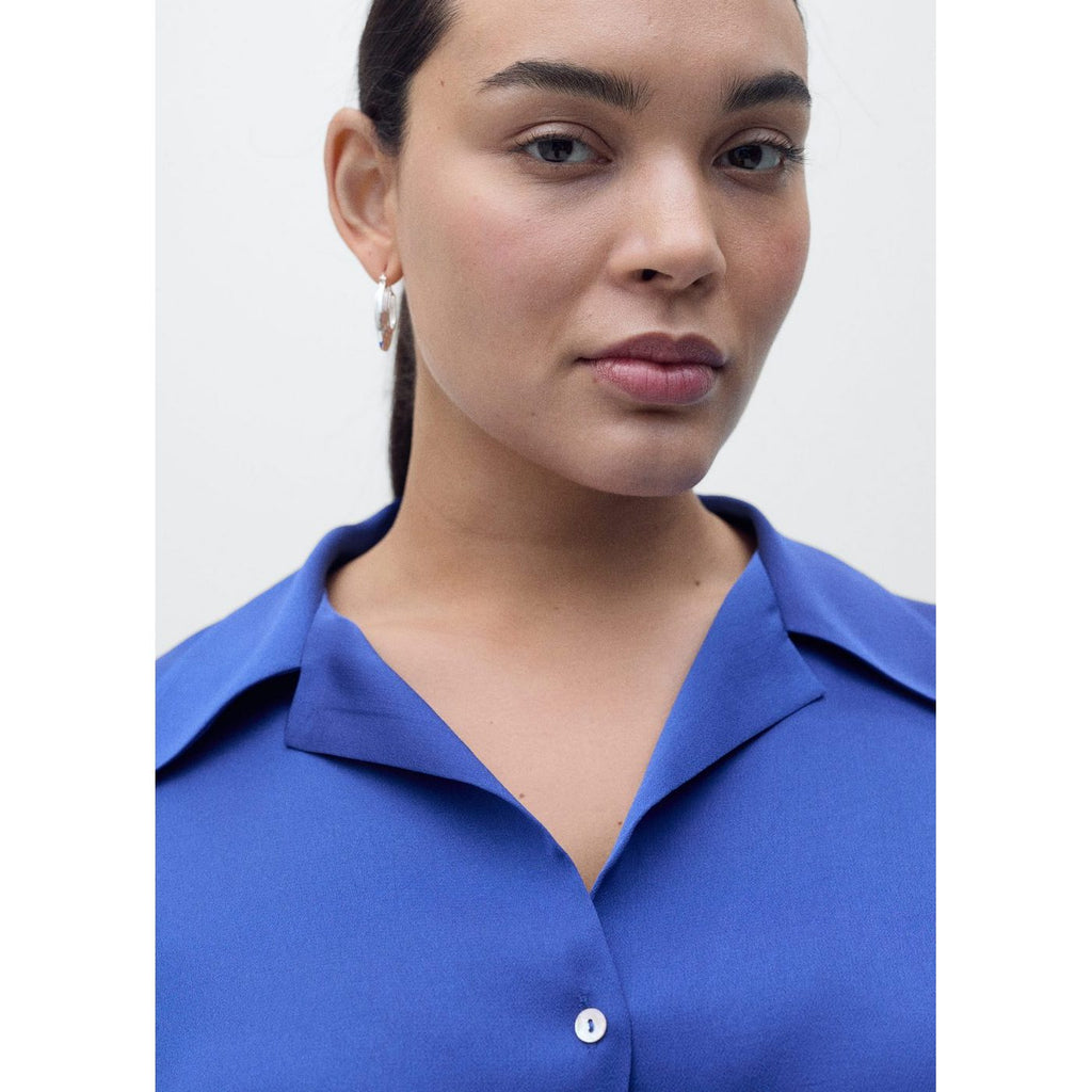 Camisa Satinada Manga Corta