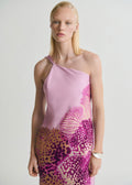 Robe Satinée Foulard À Imprimé Fleuri