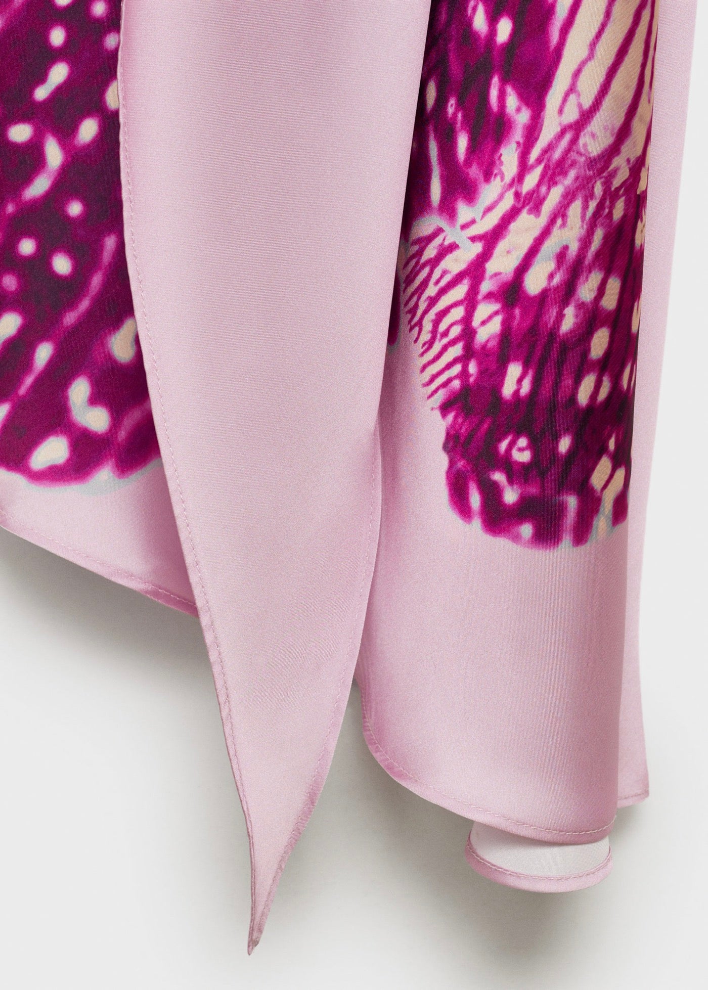 Robe Satinée Foulard À Imprimé Fleuri