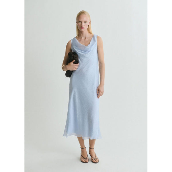 Robe Midi Encolure Drapée
