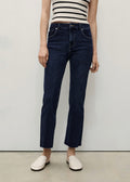 Jean Sienna Flare Crop - Dark Blue
