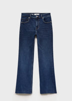 Jean Sienna Flare Crop - Dark Blue