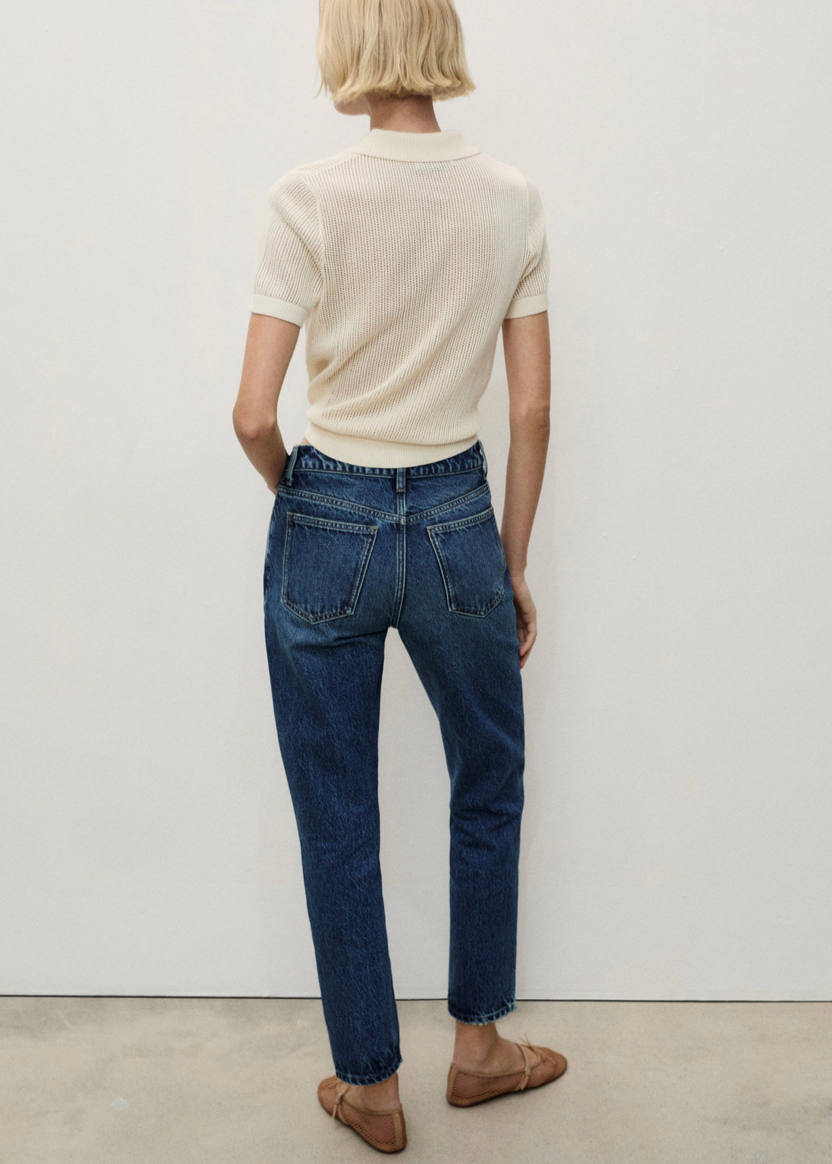 High-Waisted Mom2000 Jeans - Dark Blue