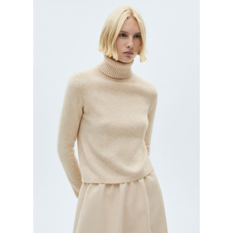 Pull-Over À Col Roulé - Ecru