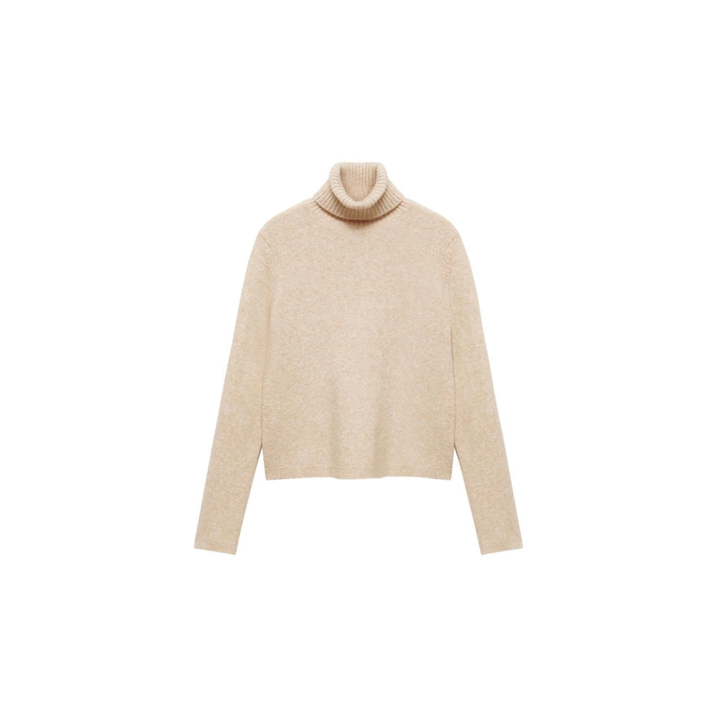 Pull-Over À Col Roulé - Ecru
