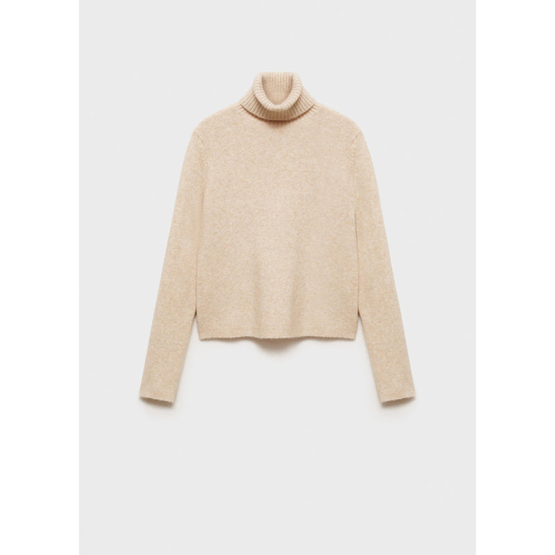 Pull-Over À Col Roulé - Ecru