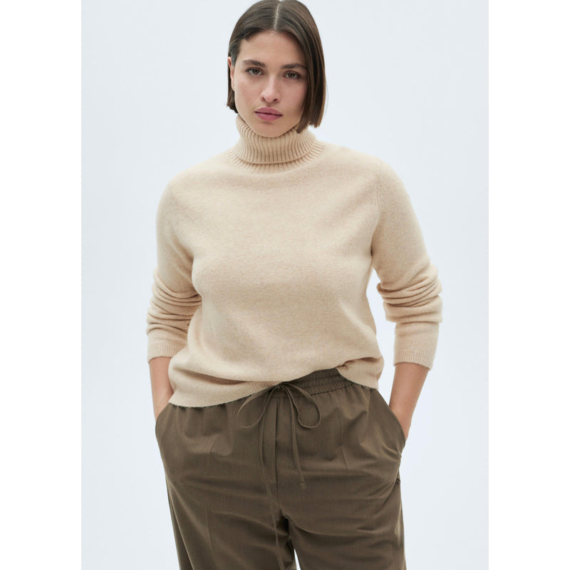 Pull-Over À Col Roulé - Ecru