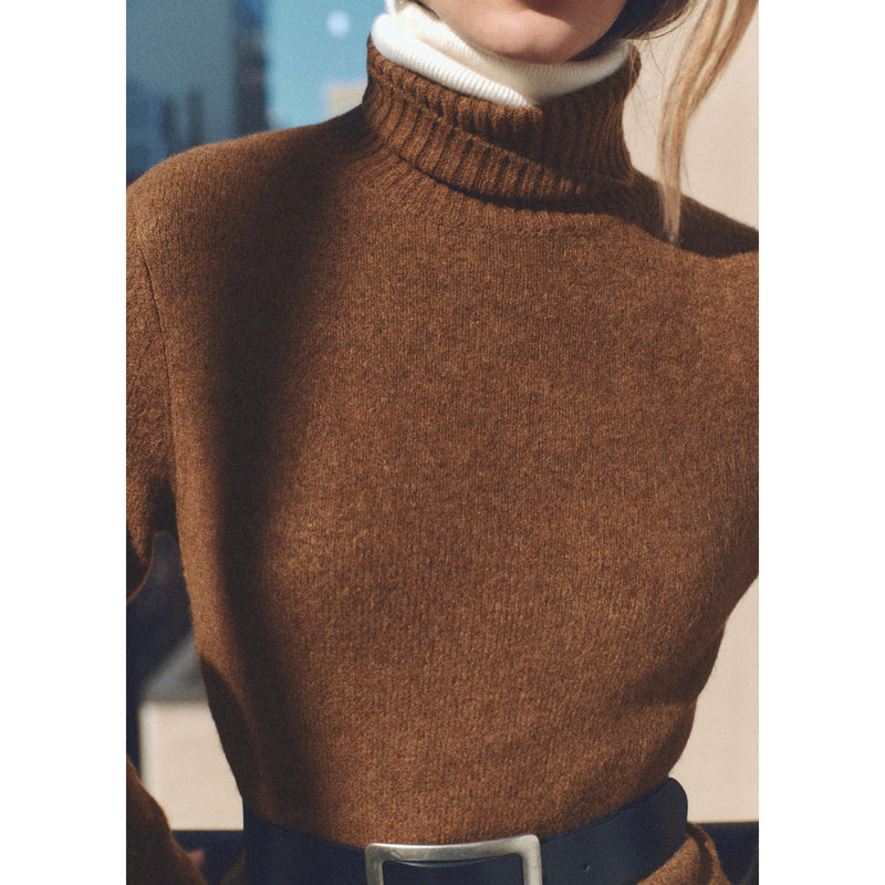 Pull-Over À Col Roulé - Chocolate