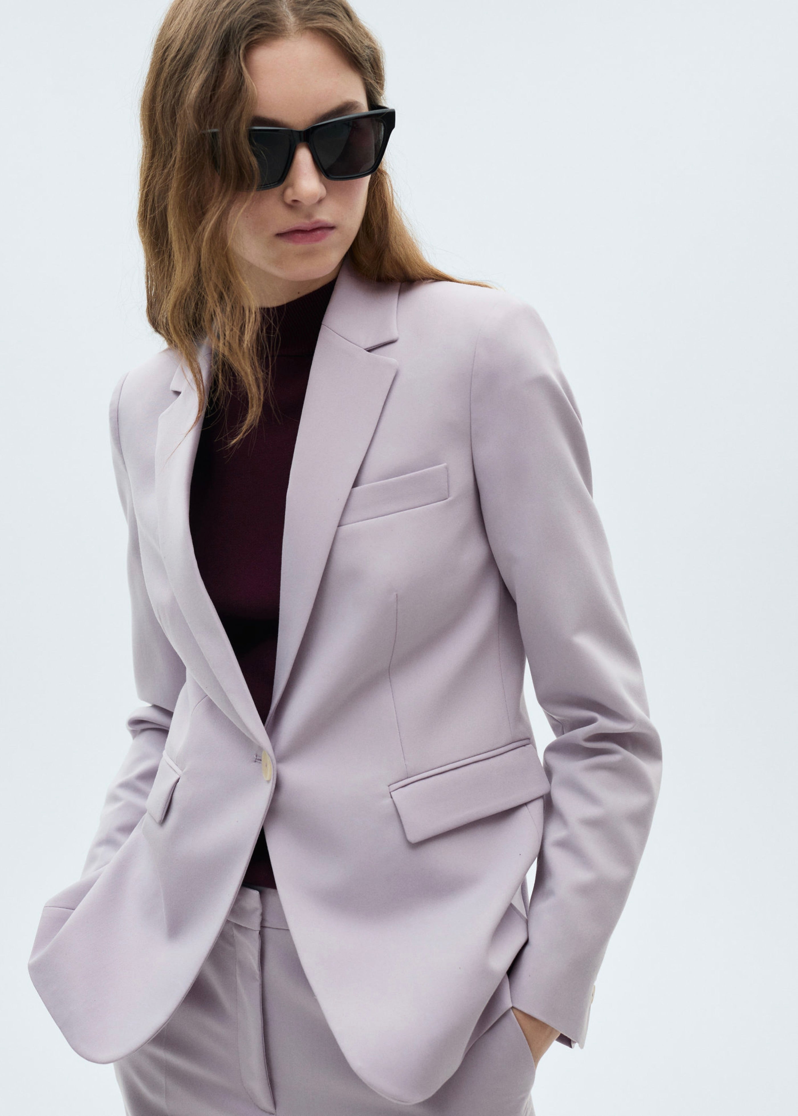 Blazer Costume Cintré - Light/Pastel Purple