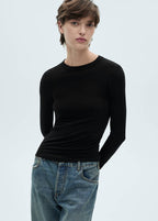 T-Shirt Ajusté Manches Longues