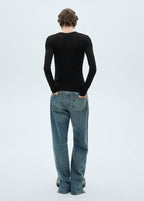 T-Shirt Ajusté Manches Longues