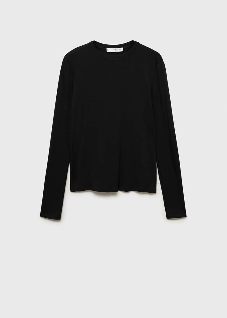 T-Shirt Ajusté Manches Longues