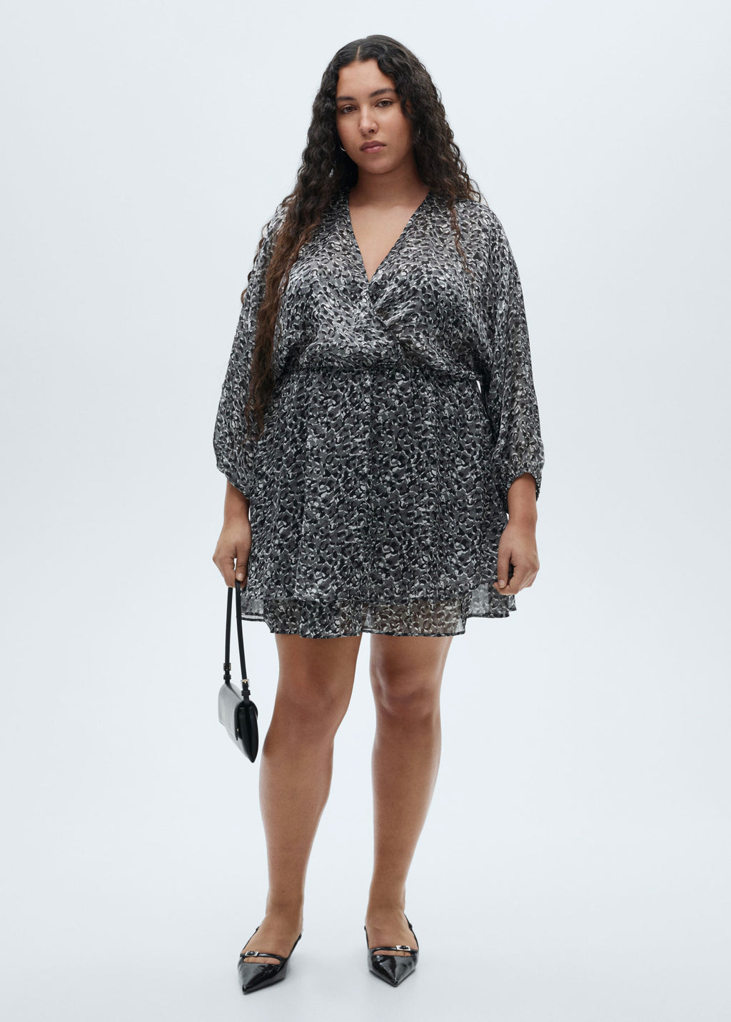 Ruffled Animal-Print Dress