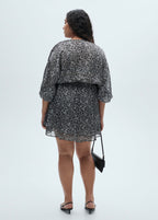 Ruffled Animal-Print Dress