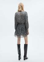 Ruffled Animal-Print Dress