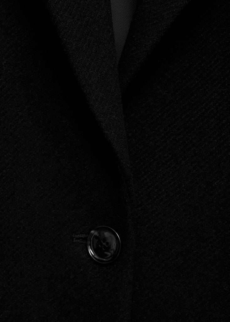 Manteau Long En Laine Structuré