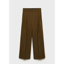 Straight Pleated Trousers - Khaki