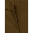 Straight Pleated Trousers - Khaki