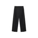 Pantalón recto plisado - Negro
