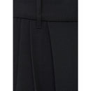 Pantalón recto plisado - Negro